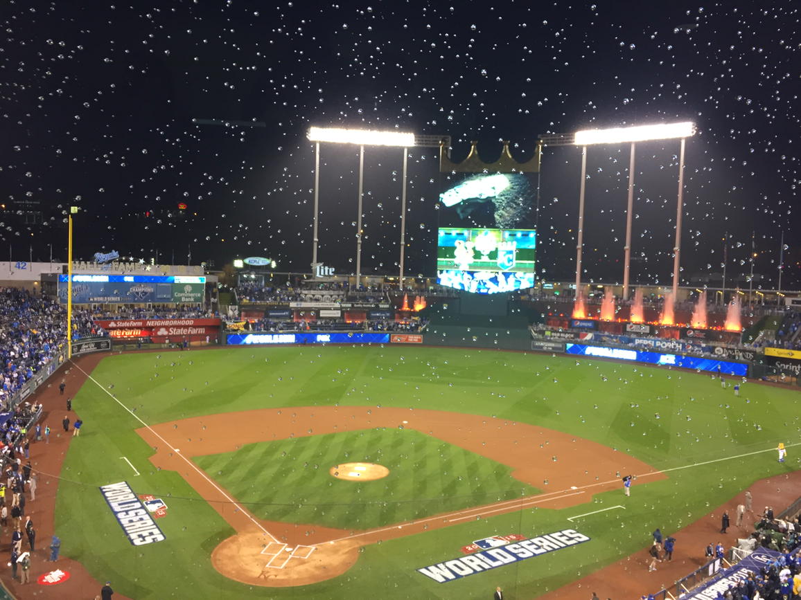 psaundersdp's tweet photo. Beautiful Kauffman Stadium ready for Game 1 of #worldseries  #Royals and #Mets. https://t.co/Am7G6pX9b4