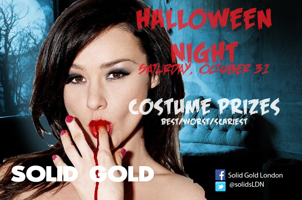 solidsLDN's tweet photo. London's hottest strip club hosts Downtown's sexiest Halloween party!  Prizes for best/scariest/worst costume! https://t.co/kTpWsaQ2rt