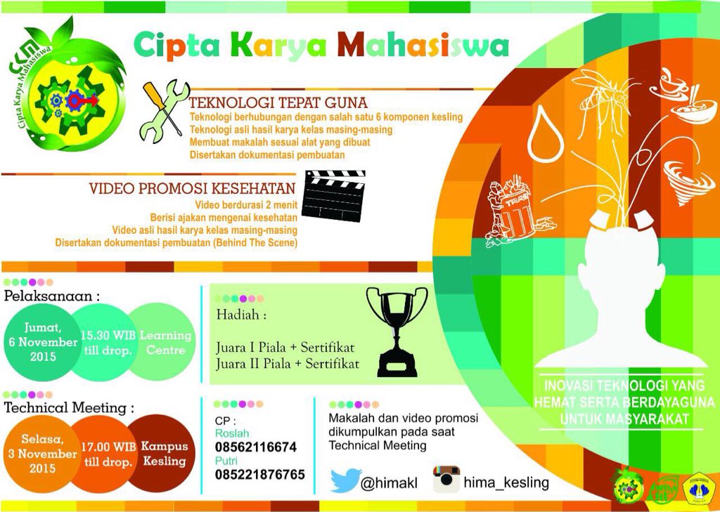 HimaKL's tweet photo. Cipta Karya Mahasiswa! Tunjukkan karya karyamu!! https://t.co/sxqKlrFcdR