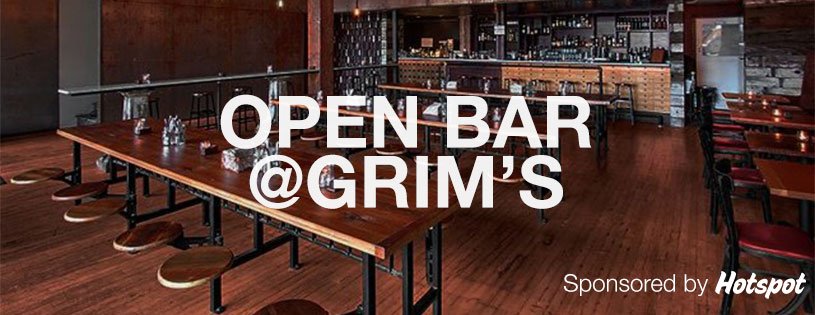 GetHotspotApp's tweet photo. We're hosting an Open Bar for all our users at @GrimSeattle. RSVP and invite your friends! https://t.co/J4JNmkSJbR https://t.co/SjLs1pzsOp