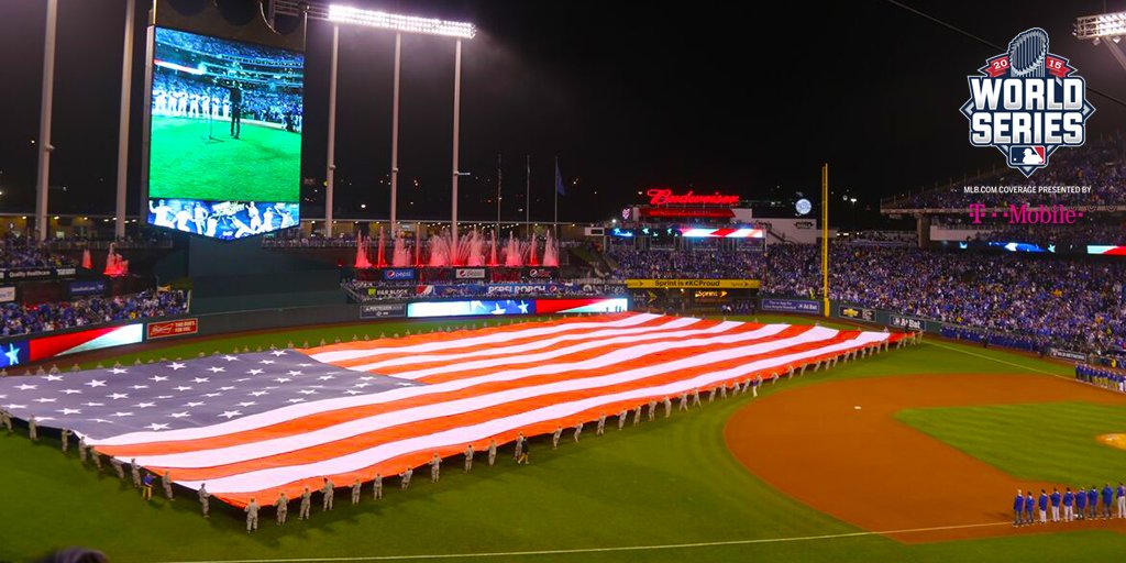 MLB's tweet photo. The #WorldSeries starts now on @MLBONFOX.

PLAY BALL! https://t.co/WtoDOrEat9 https://t.co/qDHjyz1XlB