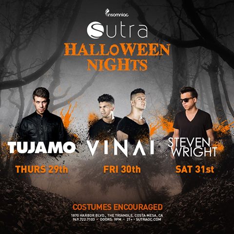 bassandenergy's tweet photo. Halloween Week @SutraOC!
Get Tix: https://t.co/Z0skzbGPpC
#insomniac #bae #turnup #edm #dance #ocedm #rave #plur https://t.co/ODQV7taT6o