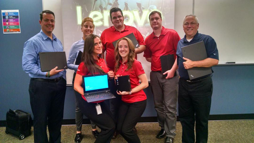Robatlenovo's tweet photo. Thanks @GarrettAtLenovo  for training the brand champs!  @ChrisKingsley9 @taylor_jeff  @mattatlenovo @RachelZones https://t.co/QLNjVSq7Y1