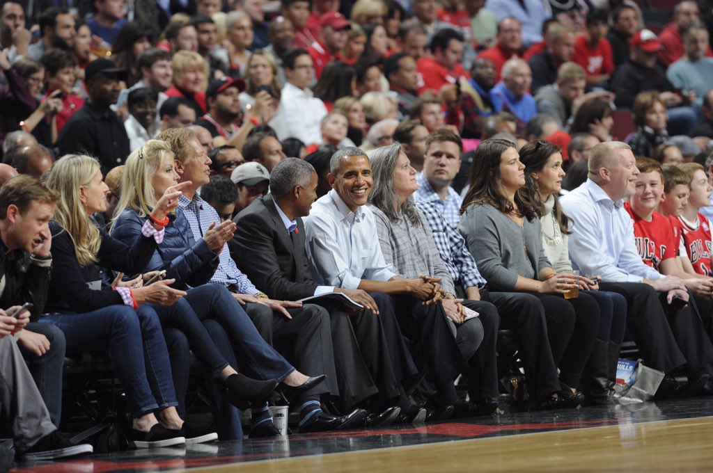 chicagobulls's tweet image. Welcome, Mr. President! @POTUS