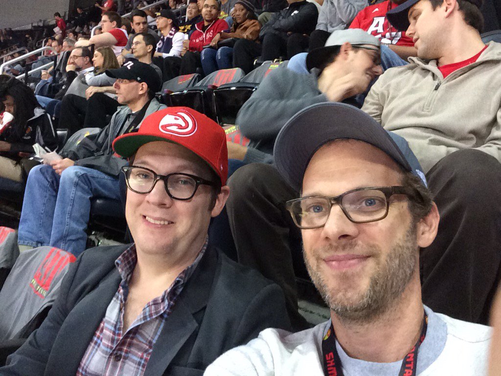 benjitheblender's tweet photo. Getting game #1 with @hoopinion.  I believe,  do you?  Go @atlhawks!  #atlson https://t.co/7dZO2Gqss2