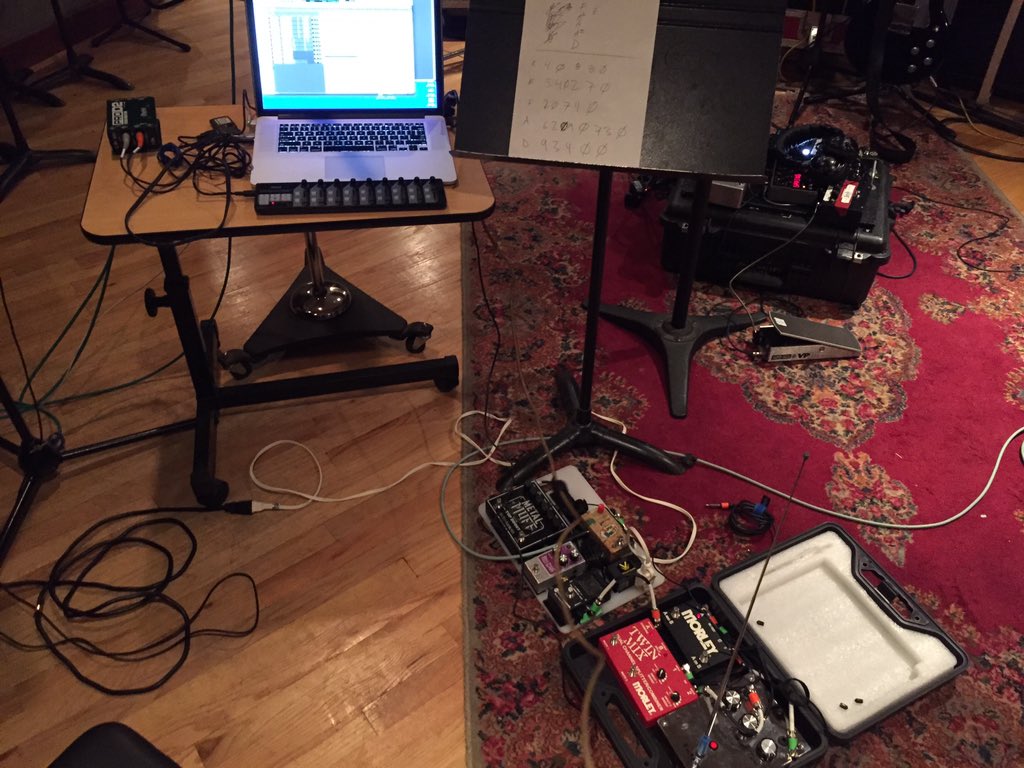 MarcUrselli's tweet photo. Just recorded some music with #StephenOMalley @IdeologicOrgan on guitar, #TimWyskida on drums and myself bass. Cool! https://t.co/Xi5ltIj1VD
