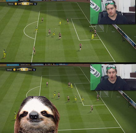 McDonaldsMcCafe's tweet photo. When you score but have sloth-like reaction times... https://t.co/L8qqktEoPp