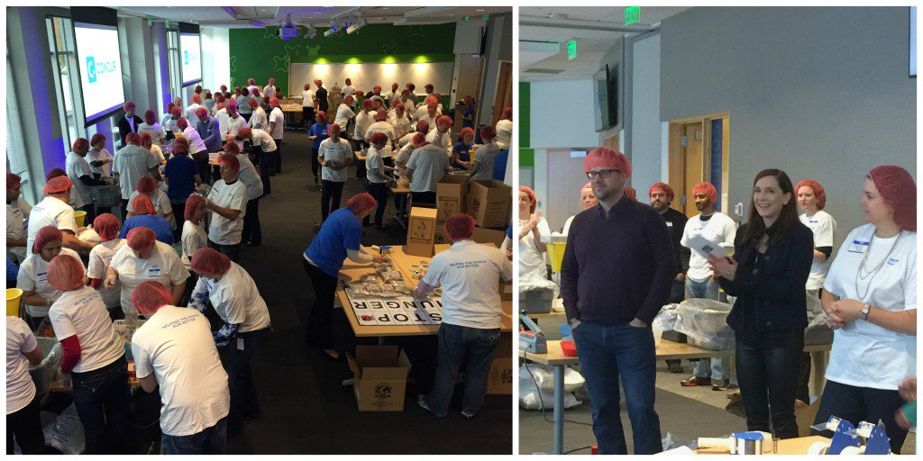 elenadonio's tweet photo. 100 Concur &amp; @SAP team members packed 20K @SHNBayArea meals. Love knowing we will feed Afghan girls attending school https://t.co/6DcmoDFzEP
