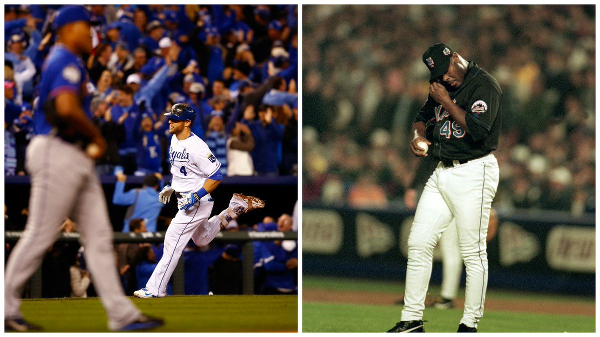 SportsCenter's tweet photo. History repeats itself. Last time Mets were in the World Series, Armando Benitez blew a save in Game 1 vs Yankees. https://t.co/sPaF7Gu0sl