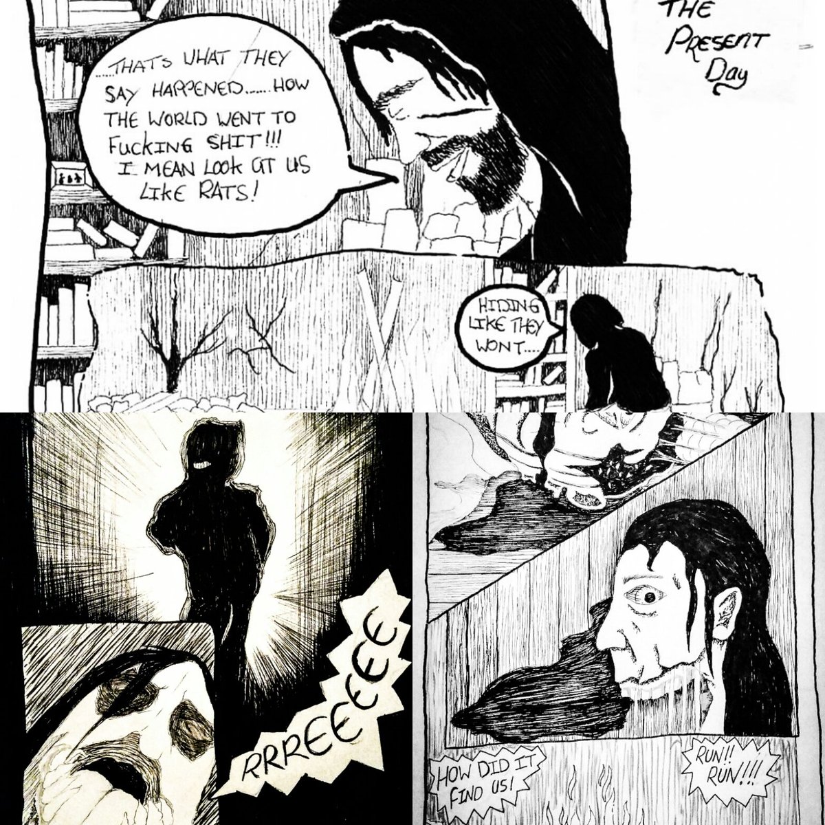 TheCreepyTrees's tweet image. A quick sample before launch #makingcomics #drawing #illustration