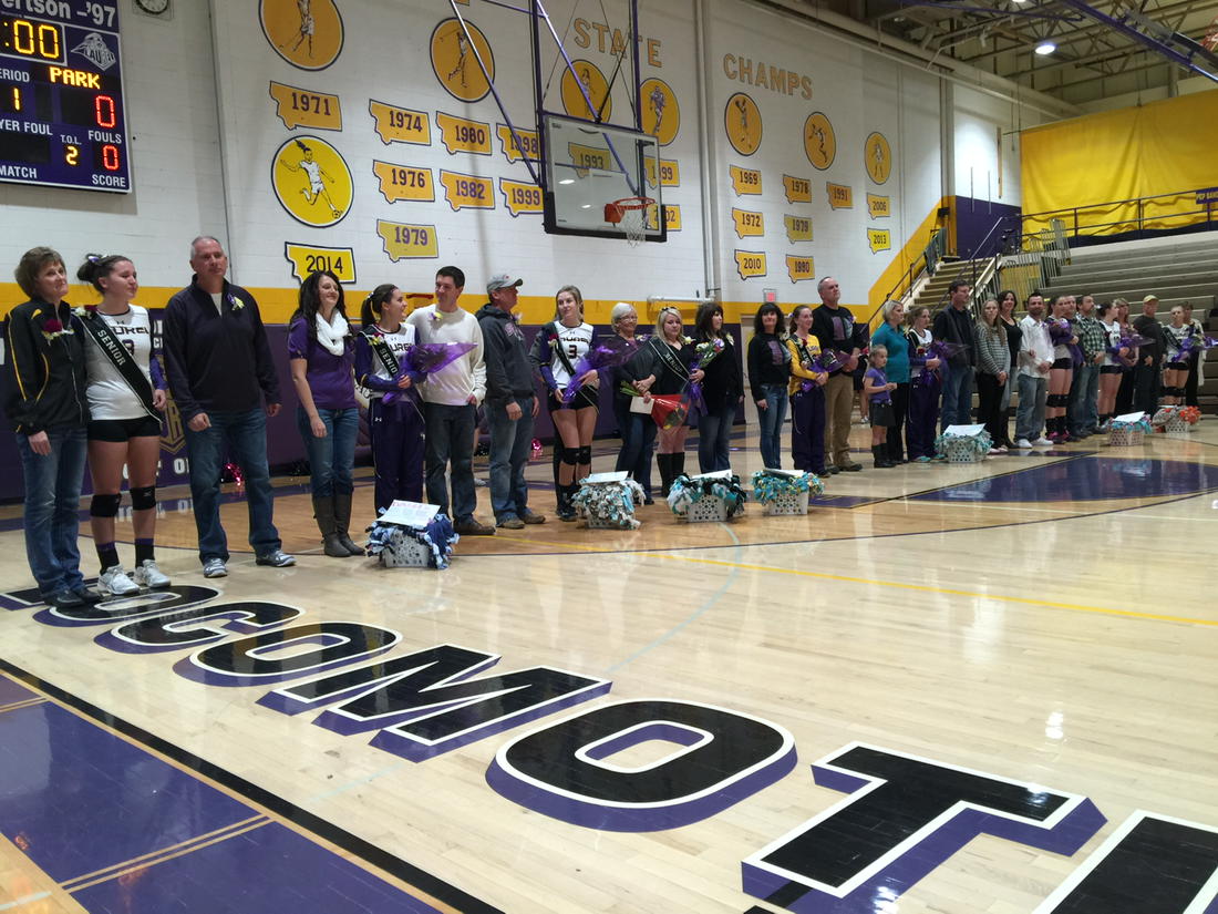 wirtzberger's tweet photo. LHS senior night Volleyball.  You will be missed.  #locos4life #goLOCOS https://t.co/799LMB0uH2