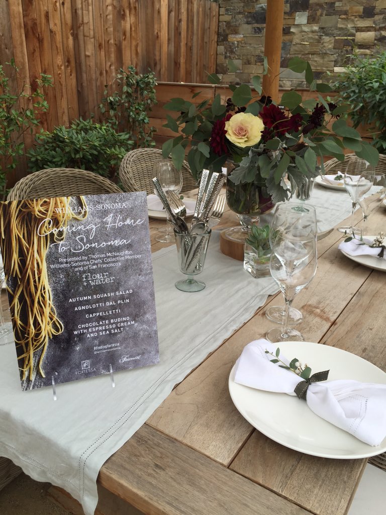 aldrich_laura's tweet photo. Amazing product launch party today!  @WilliamsSonoma @fairmontsonoma #findingfortessa @Fortessa https://t.co/nmPJg0MaXD