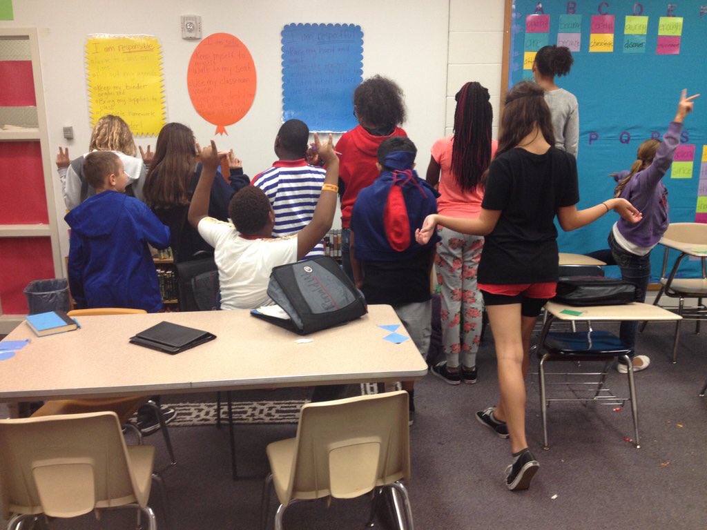 MissWilken's tweet photo. My @OPSMortonMagnet homeroom class (PRIDE) is the perfect bookend to my school day. https://t.co/obnBKe8JMc