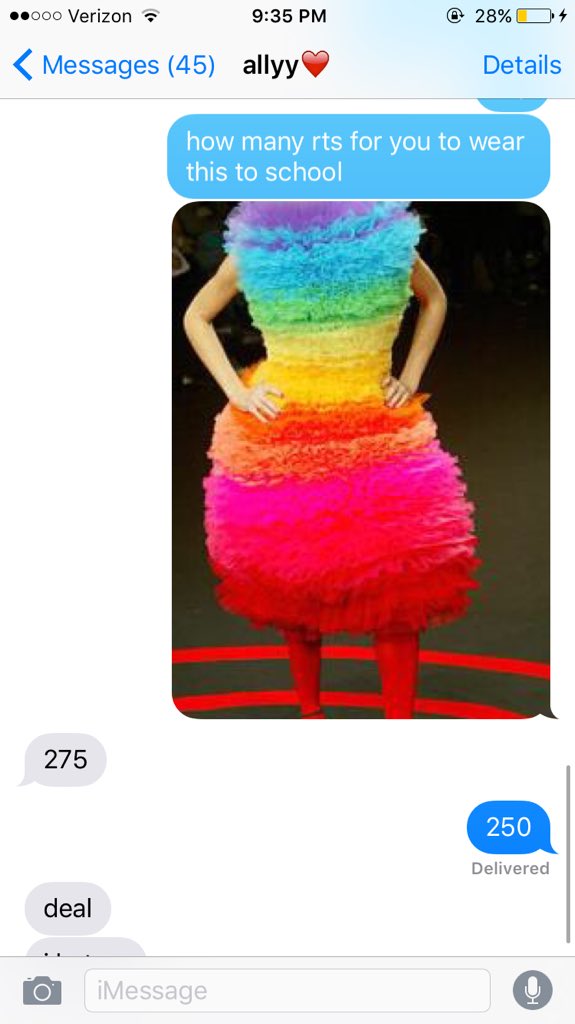lexicarlinn's tweet photo. 250 RETWEETS AND ALLY WILL WEAR THIS TO SCHOOL!!!! PLEASE RT!! @ally_heller https://t.co/Vuxr9q4t3Z