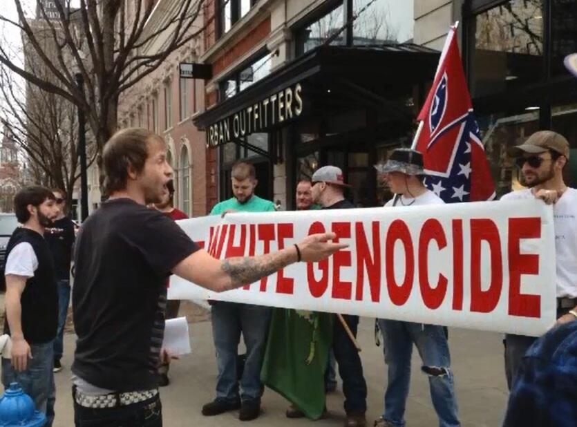 ProtestPin's tweet photo. RT AntiGenocider: #Diversity = #WhiteGenocide
#multicultural #protest #TradYouth #waronwhites #conflict #demonstr… https://t.co/RiJydCQrrm