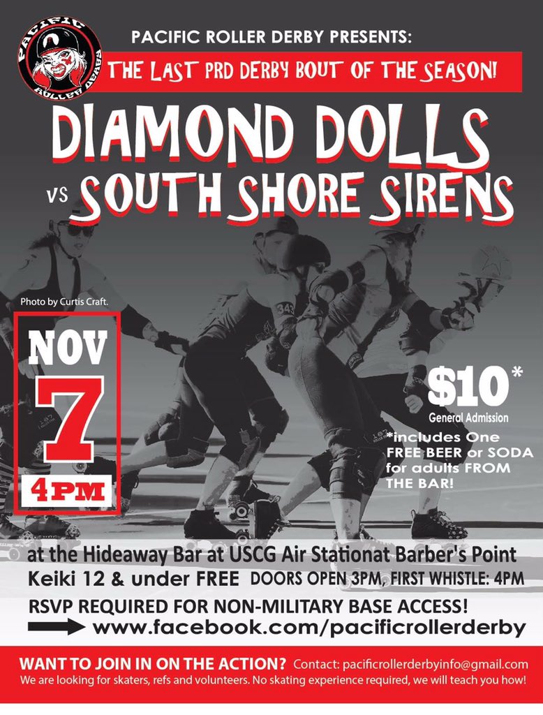 Mark your calendars! Last bout of the season on Sat, Nov 7! See you there! :)