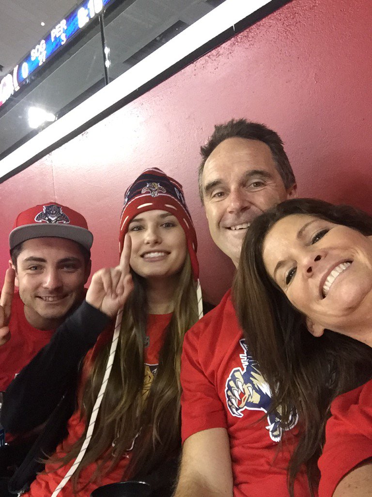 achipolone's tweet photo. Panther Game!!! With my favorite son and his awesome girlfriend Alexis! 😍💞🍀 https://t.co/IwCtj8gKqf