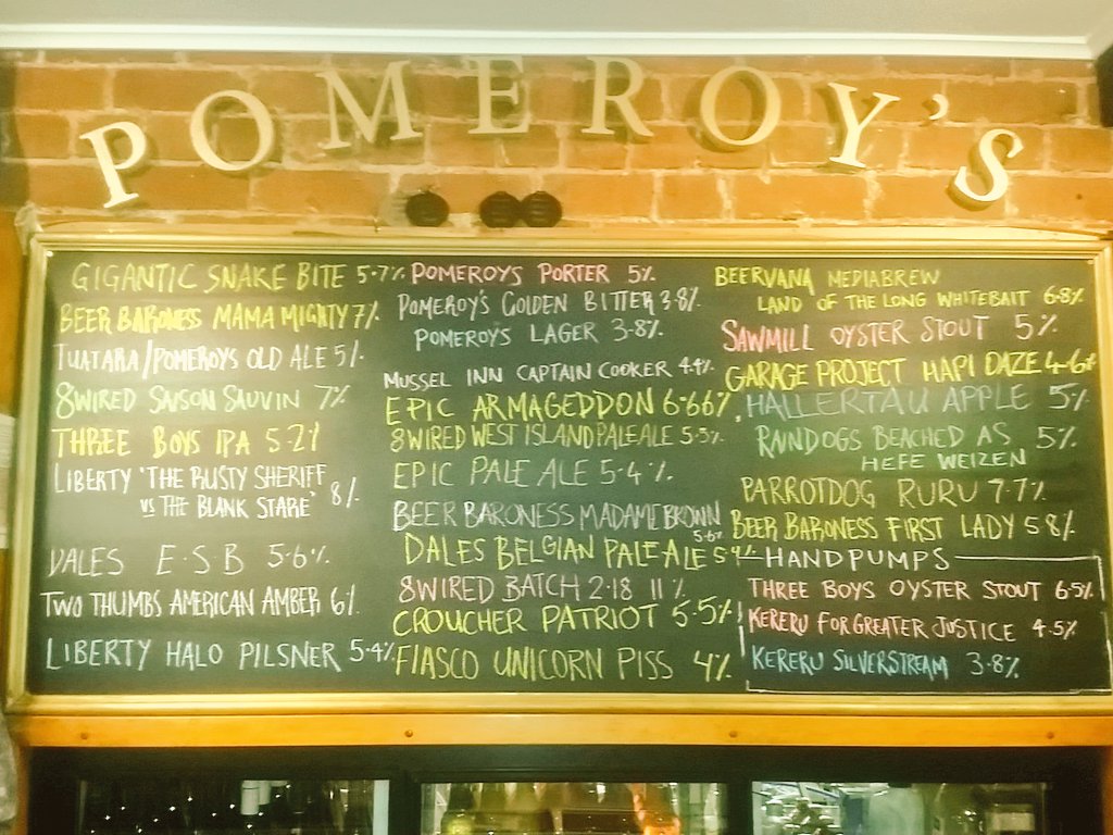 @pomeroyspub <a href="/fiascobrewing/">Yobbo and Jako</a> <a href="/EpicBeer/">Epic Beer</a> <a href="/threeboysbrew/">Three Boys in Avoca</a> @beerbaronessnz @TuataraBrew @kererubrewingco