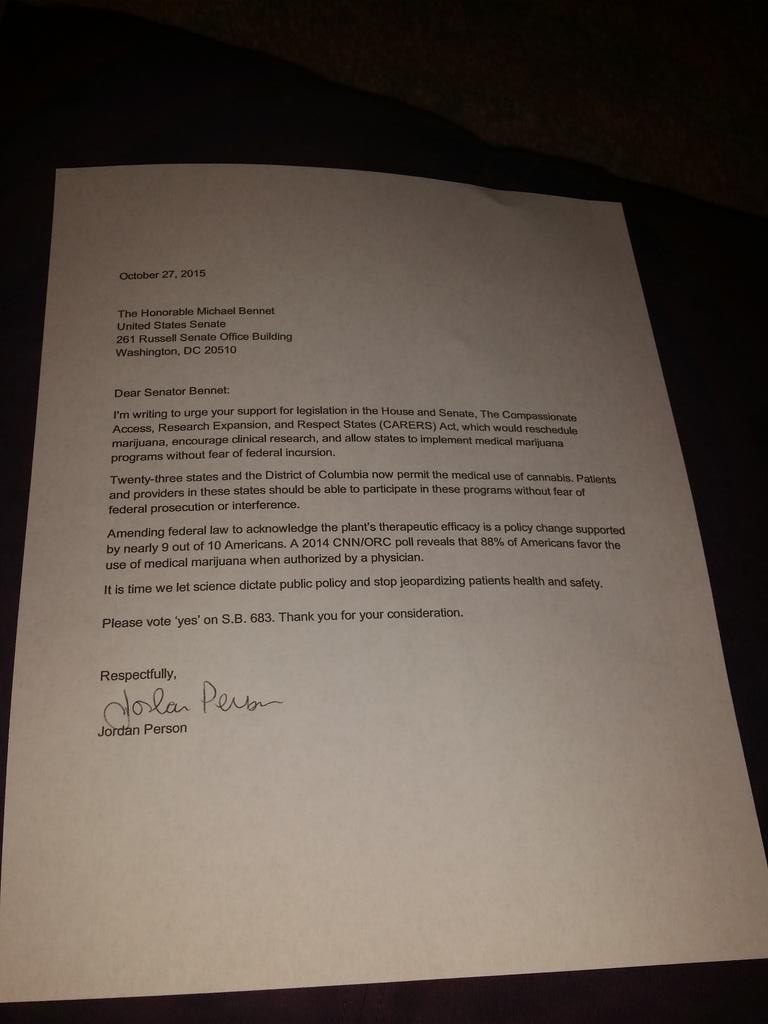 DenverNORML's tweet photo. @norml @KevinIsNORML @ColoradoNORML letter one done!
#actnorml #normlnation #hightimes #cannabiscup #highlife https://t.co/6r5nMGxYgZ