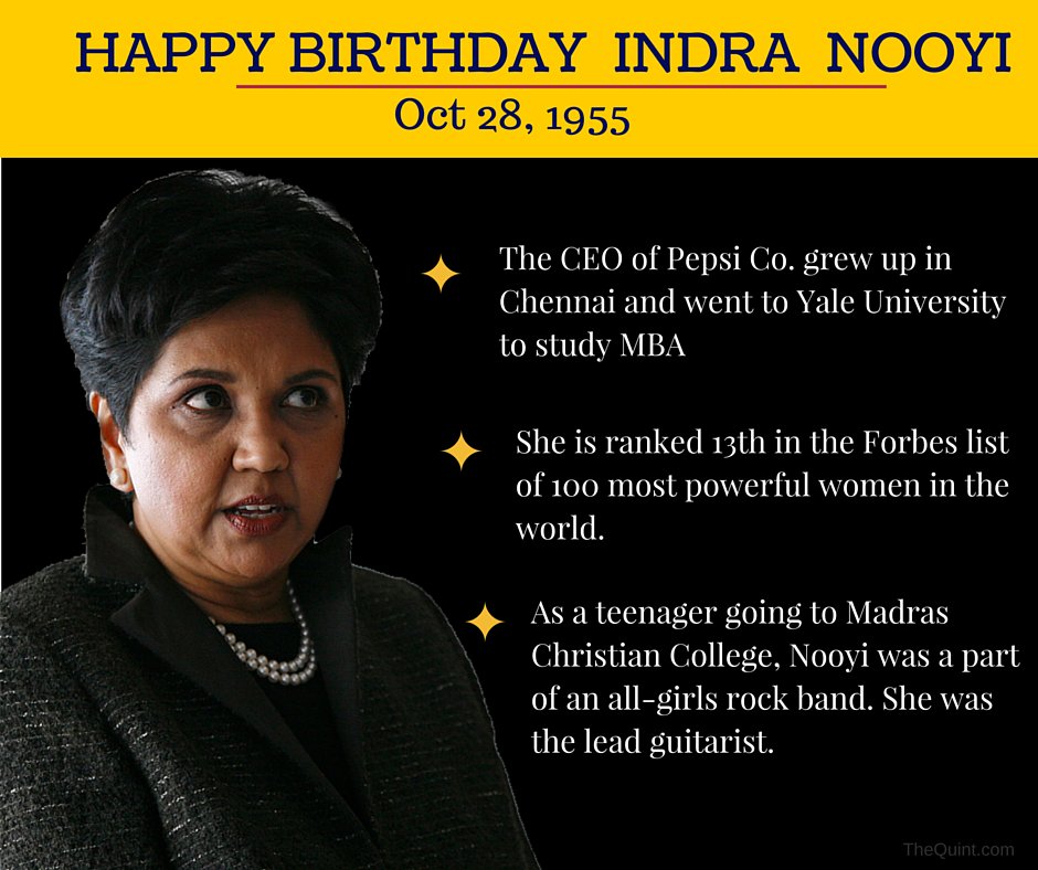 Happy birthday, Indra Nooyi. 