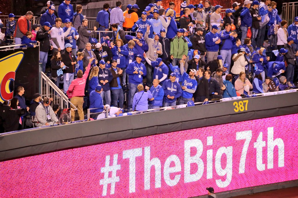 MLB's tweet image. Free Crackerjack for fans at #TheK during the #TheBig7th, courtesy of @TMobile.