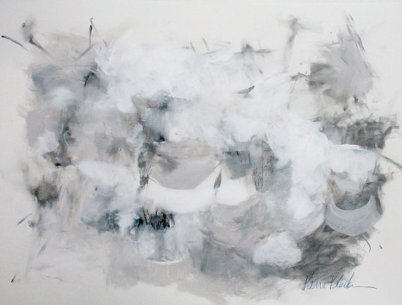 RT JolaZychlinska : RT kerriblackman: Abstract Painting Work on Paper Gray White by kerriblackmanfineart …
