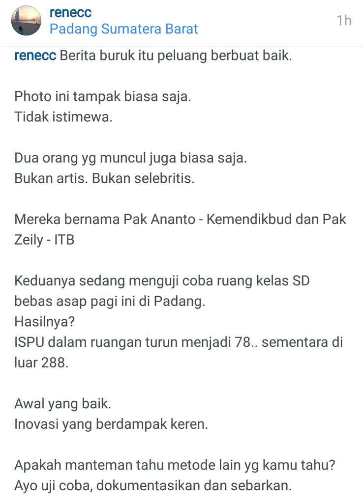 PoskoSIKAP's tweet photo. ITB &amp; Kemdikbud sdg menguji kelas bebas asap. Semoga bisa diaplikasikan ke semua sekolah

#MariBerSIKAP #MelawanAsap https://t.co/7qUIWeQvEu