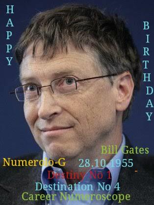 Happy Birthday Mr Bill Gates !!! Numerolo-G 