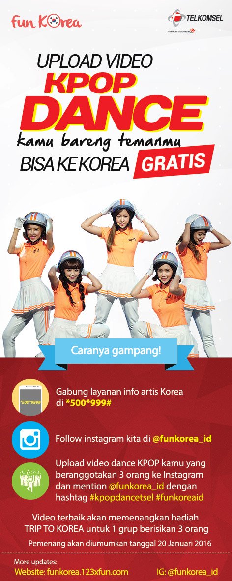 123xfun (@123xfun) on Twitter photo Kamu suka dance cover? dan mau hadiah jalan-jalan ke Korea? ayo join #FunKorea yuk bantu RT <a href="/eventkpop/">KPOP EVENT Organizer</a> Kamu suka dance cover? dan mau hadiah jalan-jalan ke Korea? ayo join #FunKorea yuk bantu RT <a href="/eventkpop/">KPOP EVENT Organizer</a>