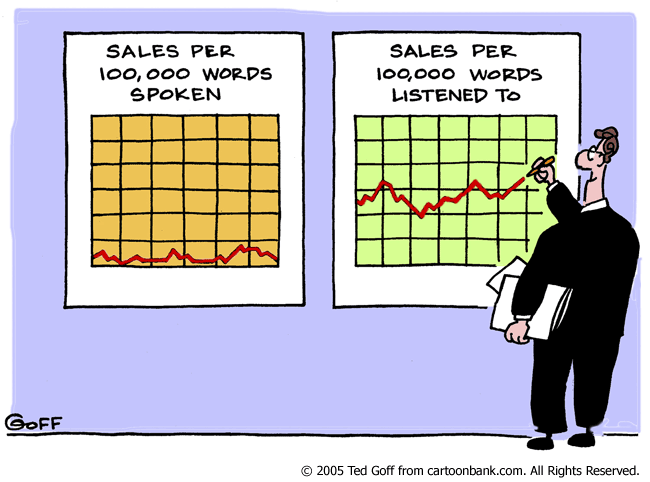 laurancelangdon's tweet image. Speak less, listen more….. #SalesThoughts