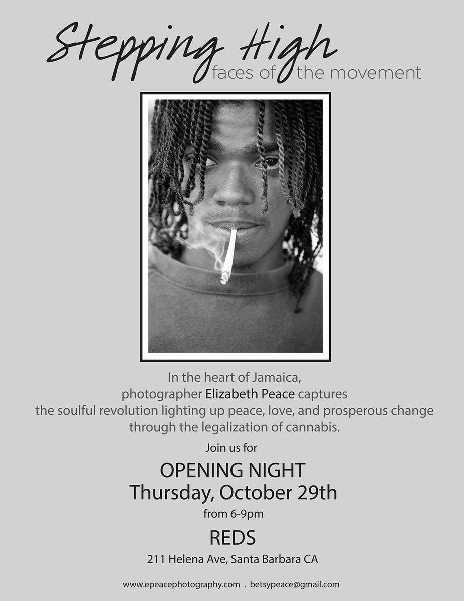 steephilllab's tweet photo. Come see our friend's @epeacephotography gallery on the #Jamaica #legalization movement #SantaBarbara #FunkZoneSB https://t.co/uKQciD88sK