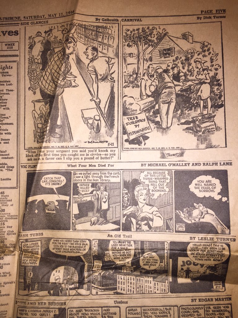 APPLESToNEPiX's tweet photo. <#Newspapers<🌕>#WW2>
#comicstrips from the #1940s:
#WashTubbs
#RedRyder
#AlleyOop
#VicFlint
#OutOurWay
#Carnival
<O> https://t.co/iMQ7vCWTbA