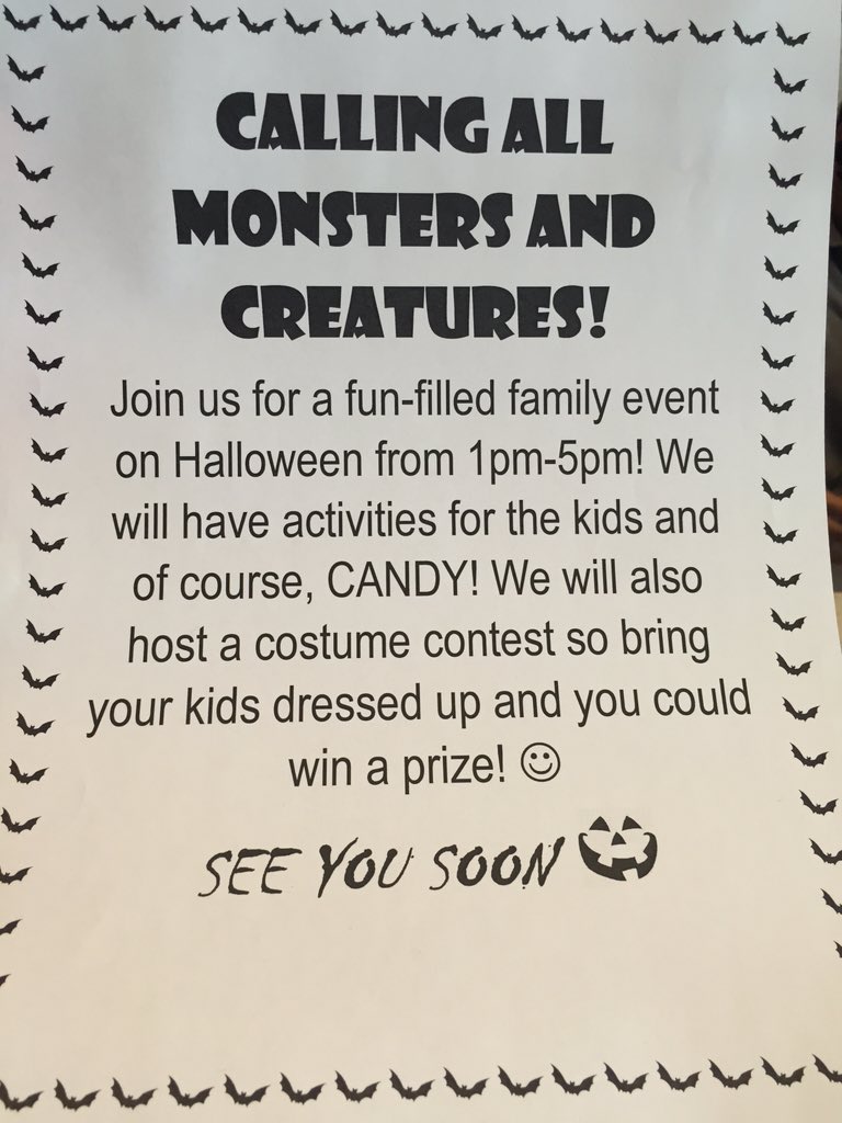 PacificWinnetka's tweet photo. Come stop by this #Halloween for #family activities &amp; a chance to #win a costume contest! #Fun https://t.co/1g2sajT18C