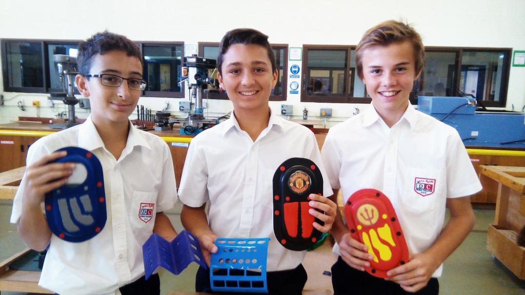 DCol_DT's tweet photo. Year 8CW/CJ Block 1 DT students with their press moulded, vacuum formed pencil cases. https://t.co/caZFQ15Y1V
