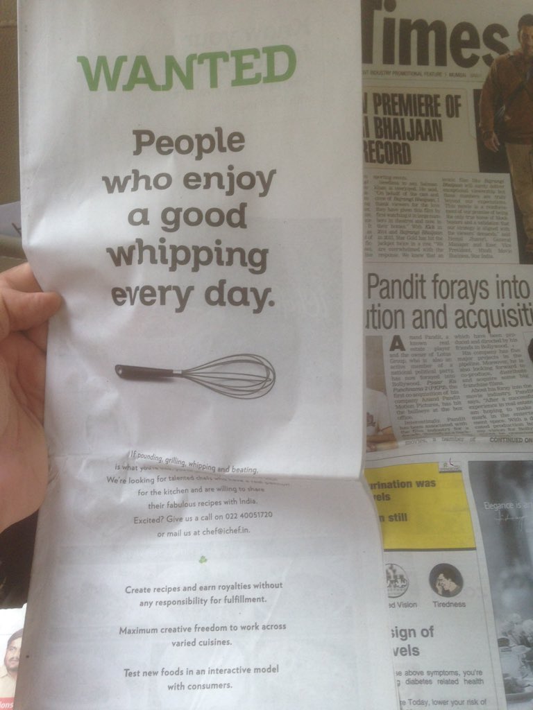 Anyone up for a whipping? #ichef #recruitments #chefs #wanted