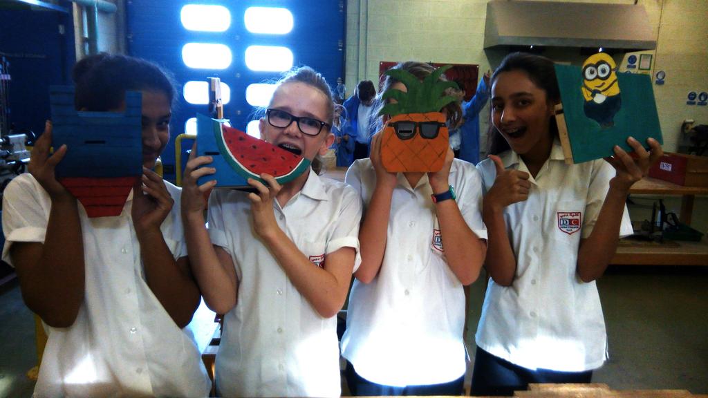 DCol_DT's tweet photo. Year 7FL/AD Block 1 DT students with their completed moneyboxes https://t.co/lfPezYuUPf