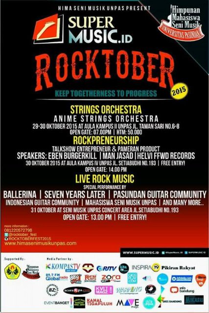 Rockober !!! Sabtu, 31 okt '15 at unpas setiabudi bdg.