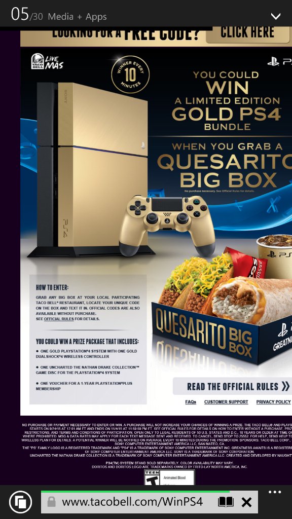 pepsiguy73's tweet image. #tacobell #ps4giveaway #wrongcode #donotuse #dissatisfied #ps4baitandnocode #promotionalnops4 got this for me