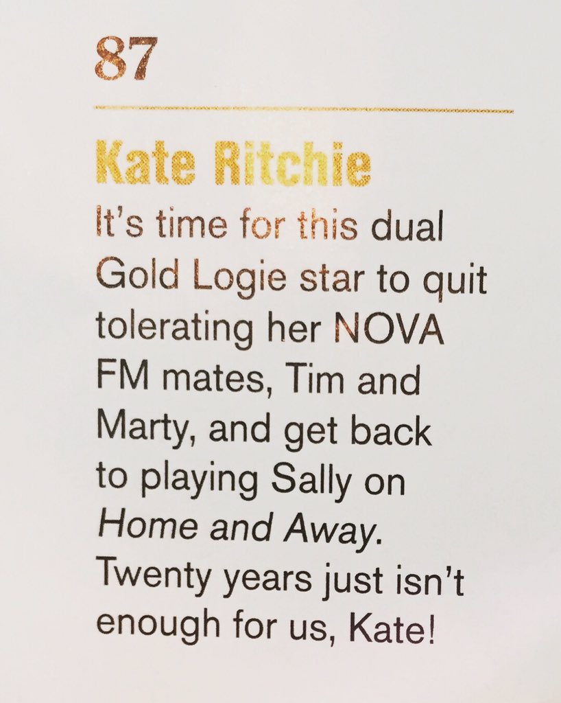 rickileeandtim's tweet photo. Nice for @maxim_aus to throw us all under the bus. #maxim #hot100 https://t.co/YVyLlfrGpK