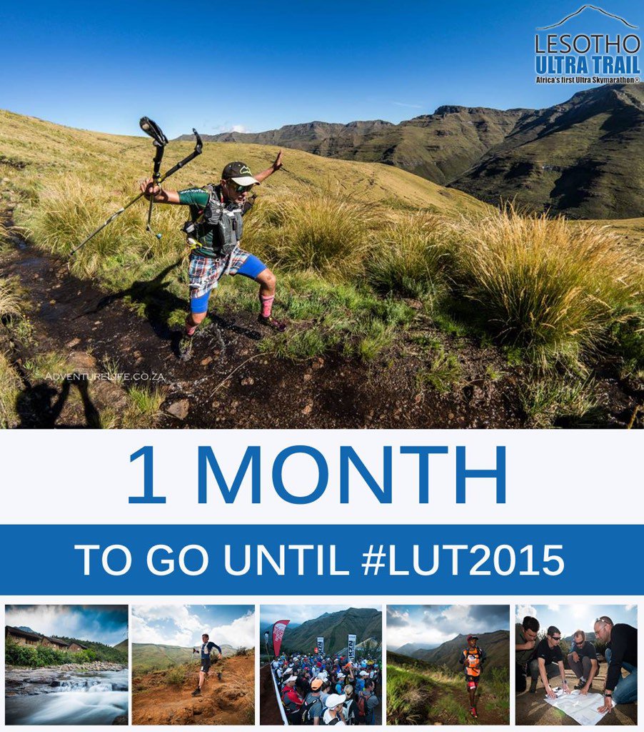 LesothoUltra's tweet photo. Only 1 MONTH TO GO until #LUT2015. For a reminder on compulsory kit, see https://t.co/FQefolL6vd https://t.co/z0prkGFd3r