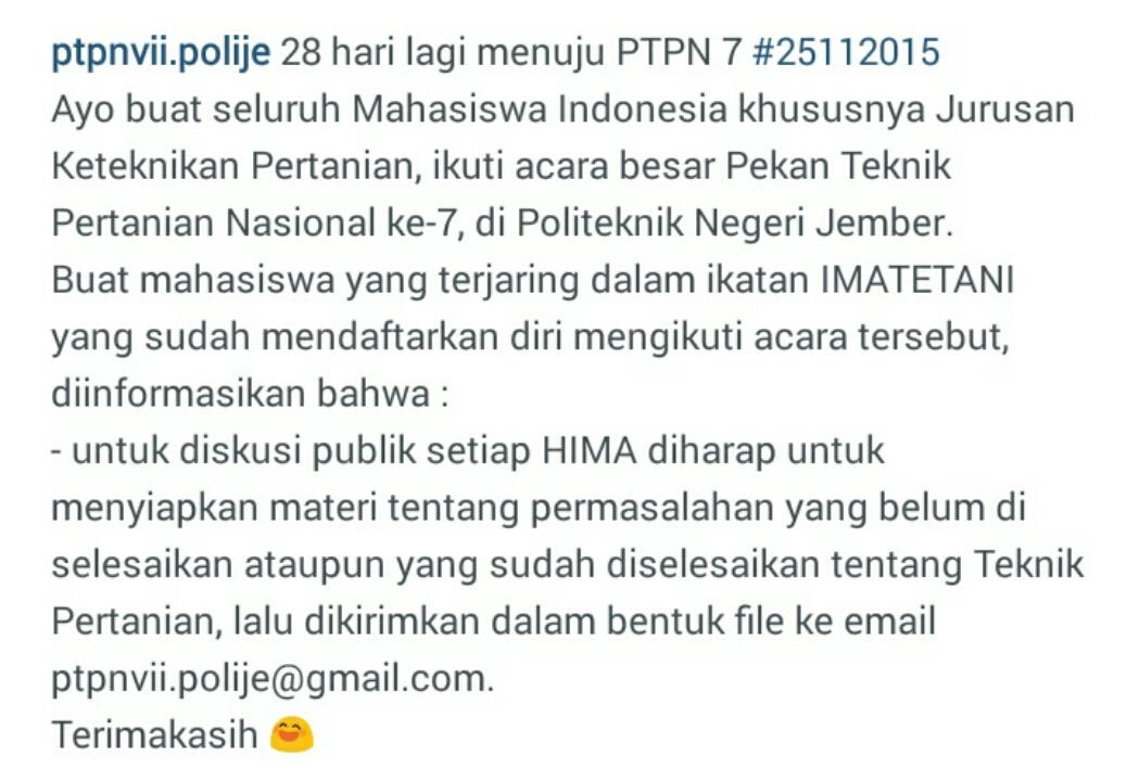 PTPNVII_Polije's tweet photo. @ImatetaniJaya @tepUGM_14 @PERMATEPUNILA @HimmatetaSTIPER @HimatetaUnsri @imateta_usu @himatetalk @HimaTEpUA https://t.co/TTG8eKTcIw