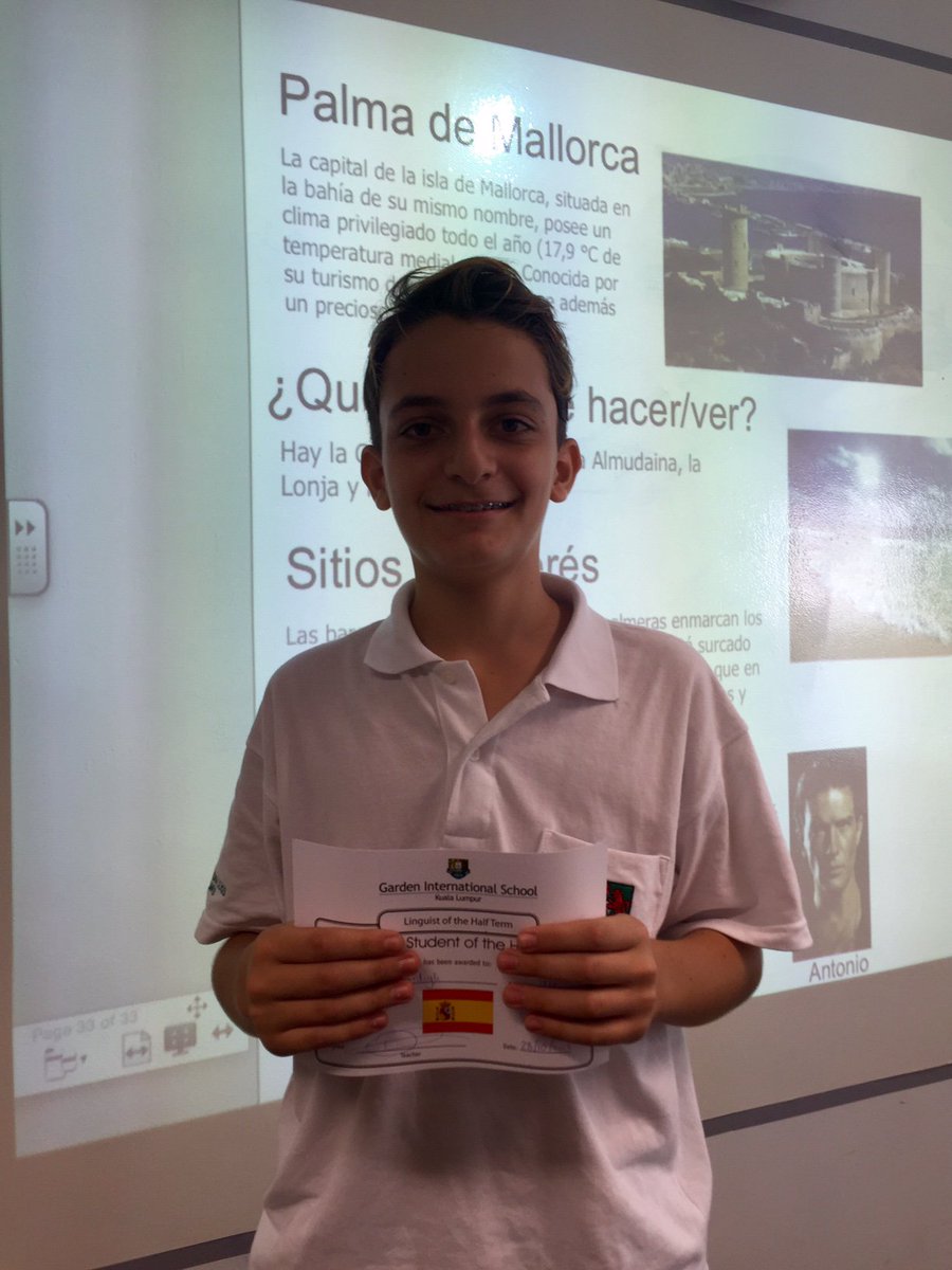 GISSpanish's tweet photo. Y9 Linguist of the half term, for excellent attitude to learning and great progress made. Congrats! #gislearning https://t.co/93Mzu2nbbs