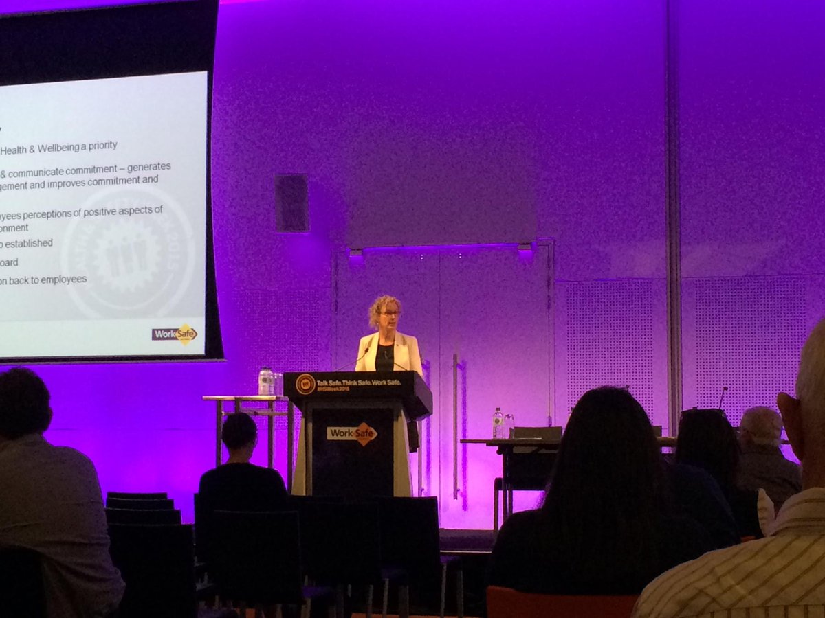 SuperFriendMHF's tweet photo. Our CEO @margolydon talks about promoting positive mental health in the workplace #HSWeek2015 @MHCC_ #SuperFriend https://t.co/oSMF8me2yl