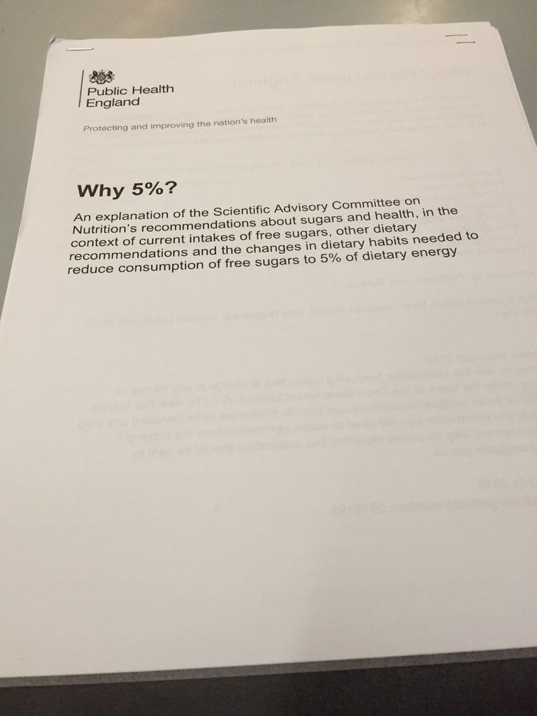 SR_Nutrition's tweet photo. On the way to a @PHE_uk meeting all about #sugar! And I'm reminding myself of this! #why5% #government #sugar https://t.co/4RIsnawh7O