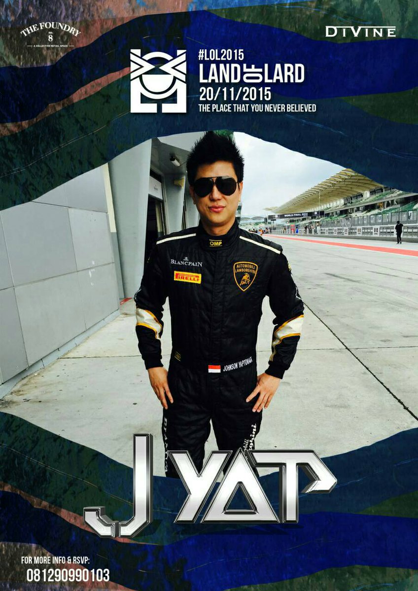 Divine Production (@divine_prod) on Twitter photo CONFIRMED JYAP will be perfomance at #LOL2015 on November20th at <a href="/foundry8/">THE FOUNDRY No.8</a> for more info: 081290990103 CONFIRMED JYAP will be perfomance at #LOL2015 on November20th at <a href="/foundry8/">THE FOUNDRY No.8</a> for more info: 081290990103