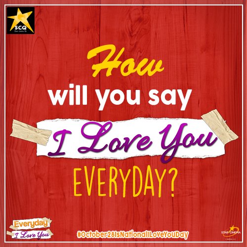 Now is the best time to say "I love you" to your loved ones! #NationalILoveYouDay #EverydayILoveYouNowShowing