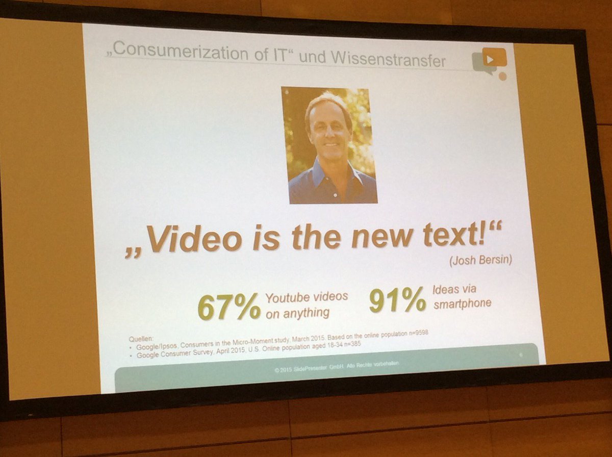 stebohr's tweet photo. Video is the new Text #knt15 https://t.co/fqNHUoSdIx