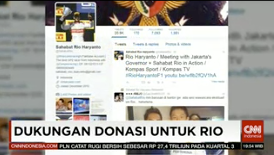 CNNIDdaily's tweet photo. Catur Sunaryo, Sahabat Rio Haryanto turut menggagas penggalangan dana untuk Rio di media sosial. https://t.co/UI1g4iNvXF