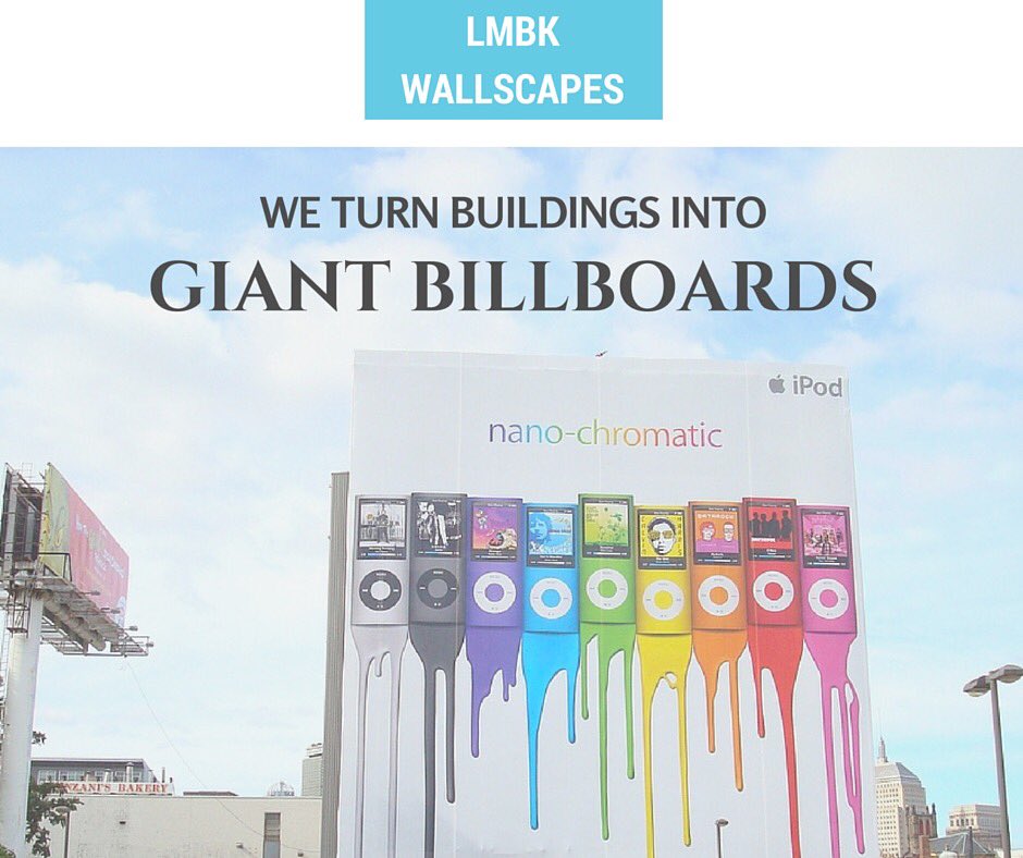 LMBKgroup's tweet photo. LMBK offers premium Wallscape Advertising! Lets make your brand larger than life! #LMBK https://t.co/teJADaCle1