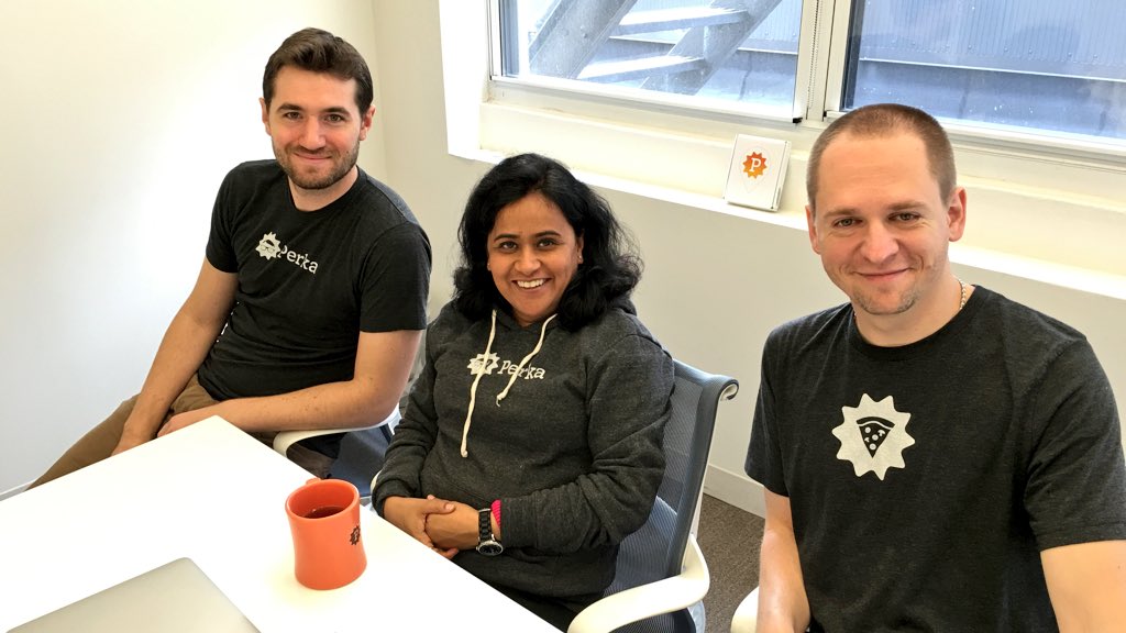 Perka's tweet photo. We're starting to think the @Perka PM team has a dress code... #swagaddicts #customerlove https://t.co/e3WOQ9gHyD